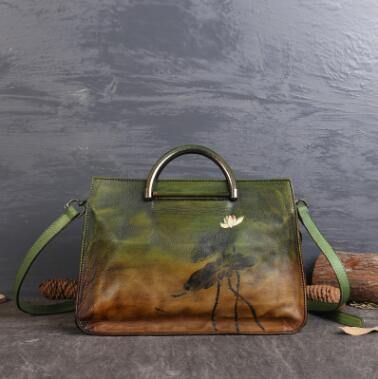 Pure Leather Flower Pattern Cute Women Bags - Image 3