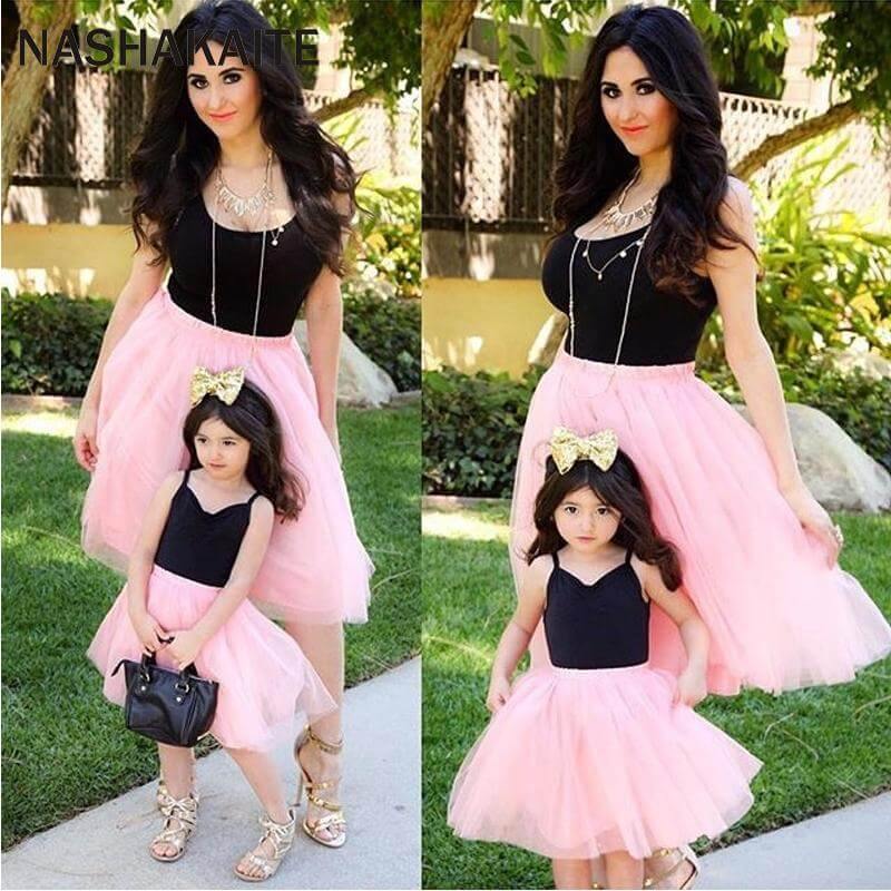 Pink Princess Matching Mother and Daughter Dress - Image 2