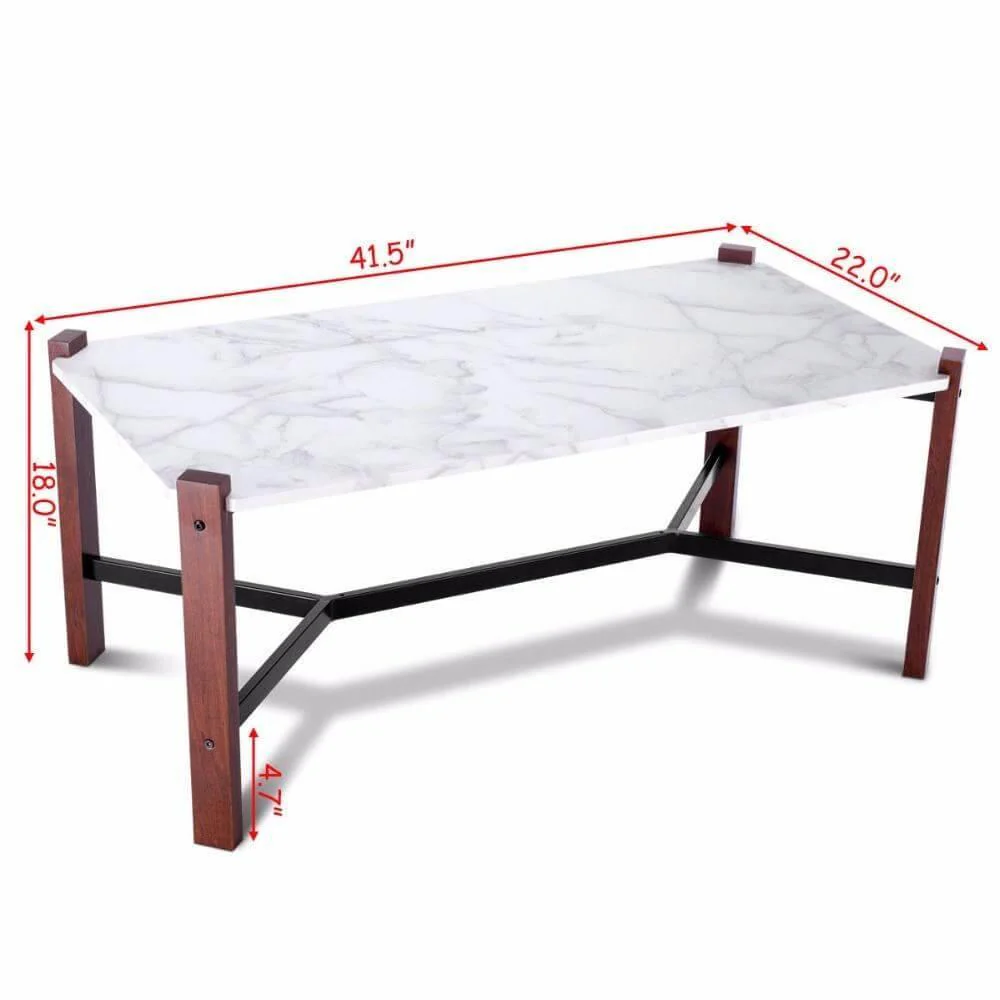 Marble Top  Accent Cocktail  Coffee Table - Image 2