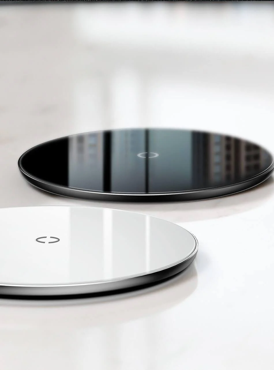 Stylish Transparent Wireless Charging Pad for Wireless Charging Supported Phones - Image 3