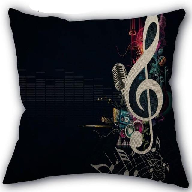Decorative Comfy Musical Notes Pillow Case - Image 3