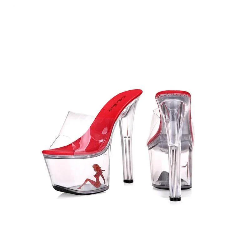 Transparent Crystal Platform High Heels - Image 3