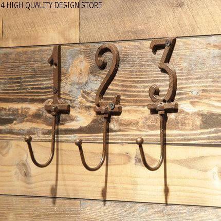 Creative Wood Wall Hanger with Iron Wall Hanger - Image 1