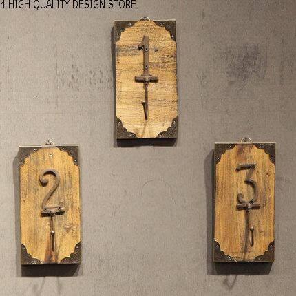 Creative Wood Wall Hanger with Iron Wall Hanger - Image 2