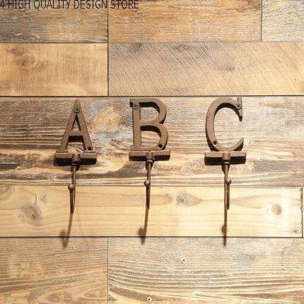 3CS Iron Wooden Alphabet Hanging Hooks - Image 3