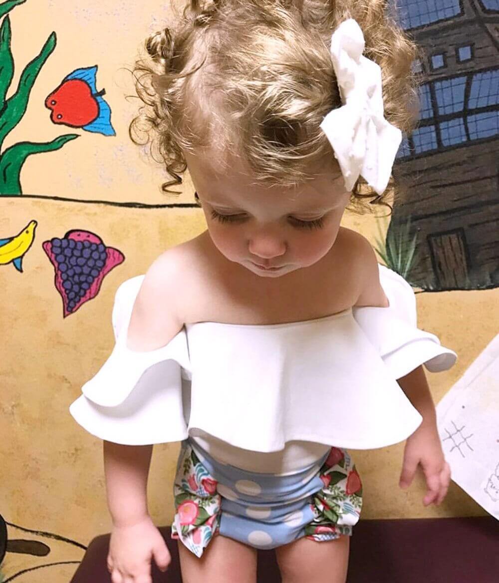 Sweet Princess Ruffles Sleeve Jumpsuit For Baby - Image 2