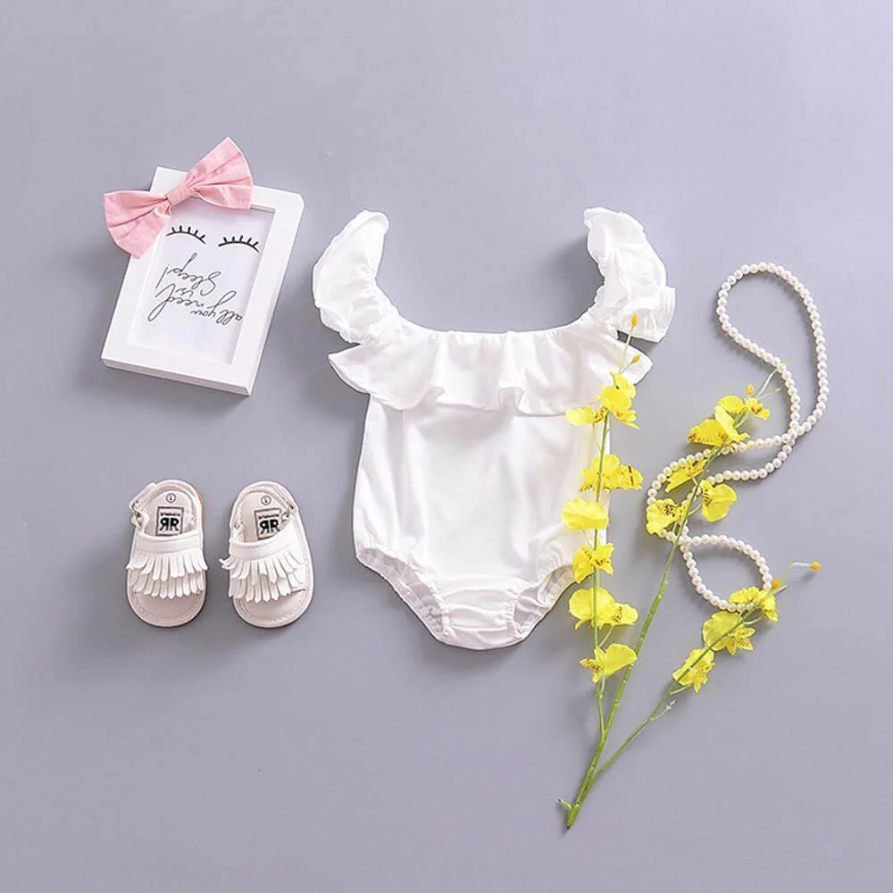 Sweet Princess Ruffles Sleeve Jumpsuit For Baby - Image 3