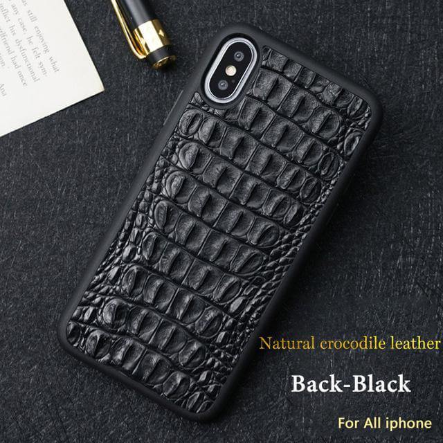 Real Handmade Crocodile Tail Back Abdomen Leather IPhone Case - Image 3