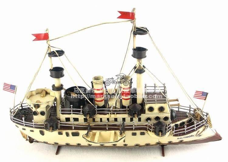 Iron Baltimore Cruiser Vintage Sailboat Home Decorations - Image 2