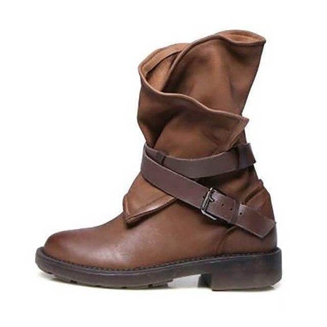 Stylish Luxury Low Heel Fall Boots - Image 2