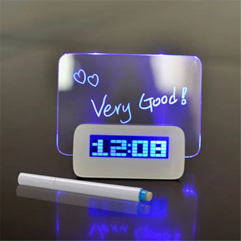Message Board LED Digital USB Alarm Clock - Image 2