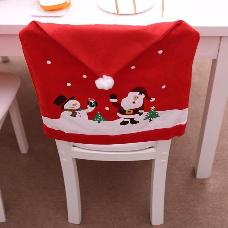Santa Claus Christmas Chairs Cover Cap - Image 3
