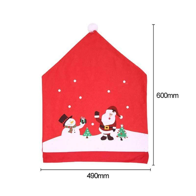 Santa Claus Christmas Chairs Cover Cap - Image 2