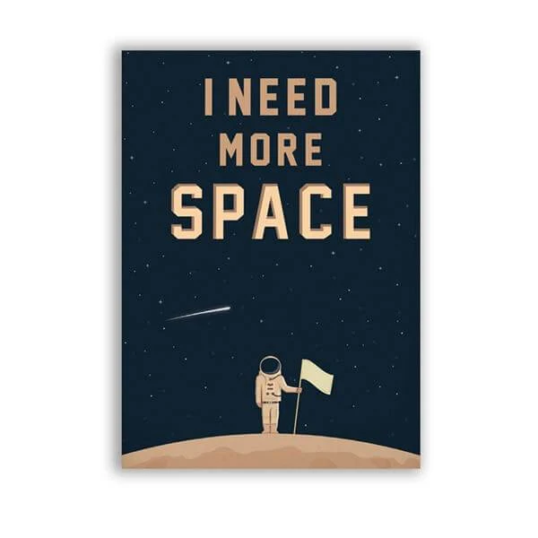 I Need More Space Science Art Canvas Painting - Image 2
