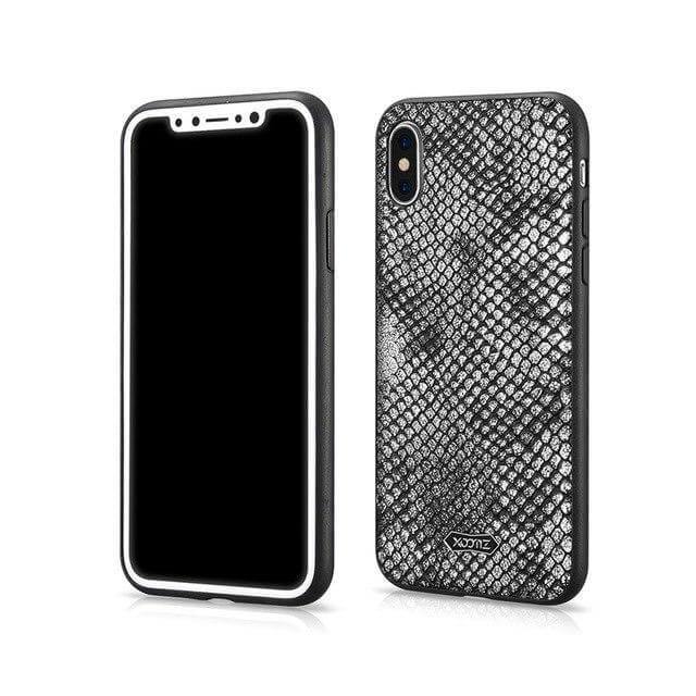 Luxury Simple Snake Texture Texture Leather Iphone Cases - Image 3