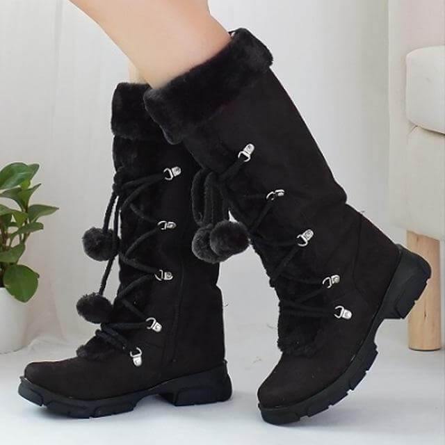Stylish Cross-tied Fashion Butterfly-knot Snow Boots - Image 3