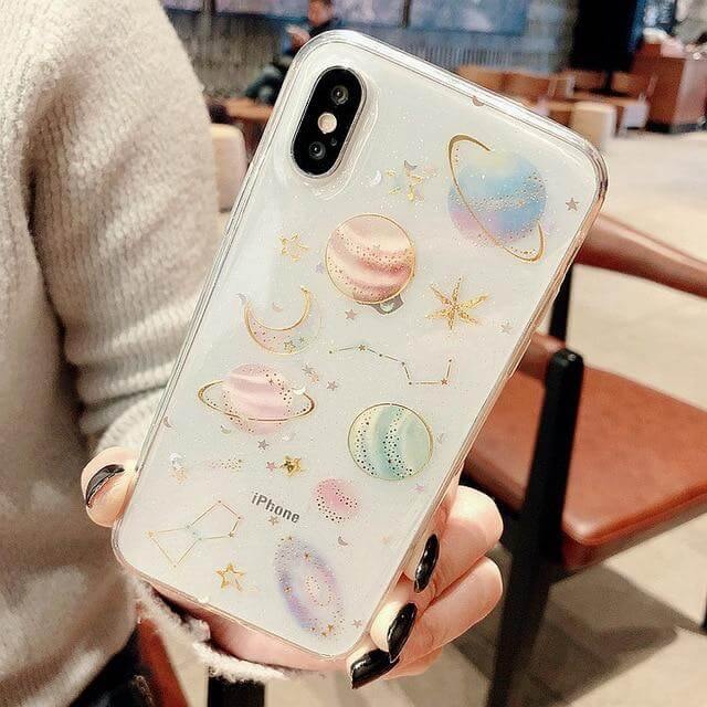 Cute Soft Clear Universe Planet Iphone Cases - Image 2