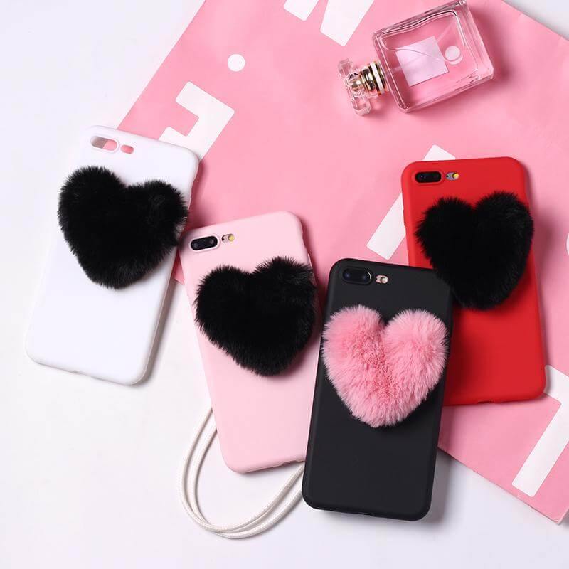 Fluffy Lover Heart Cute Iphone Cases - Image 3
