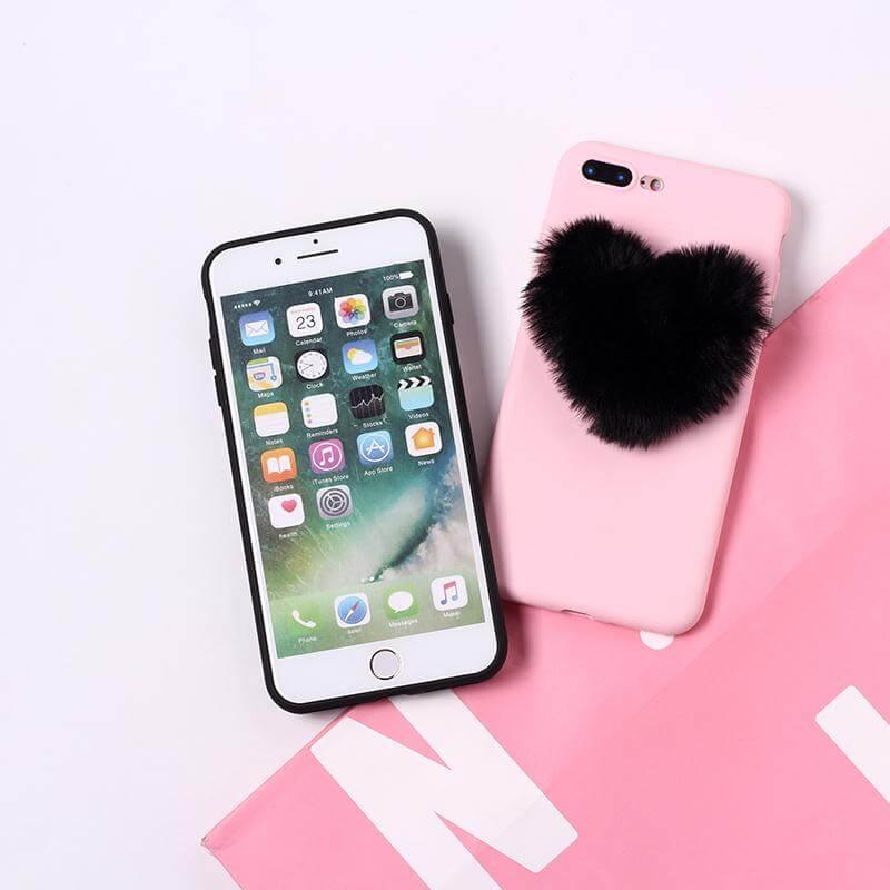 Fluffy Lover Heart Cute Iphone Cases - Image 2