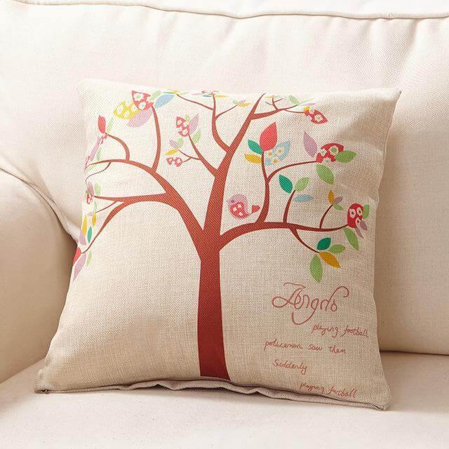 Decorative Tree Printed Home Cute Pillow Cases - Image 3