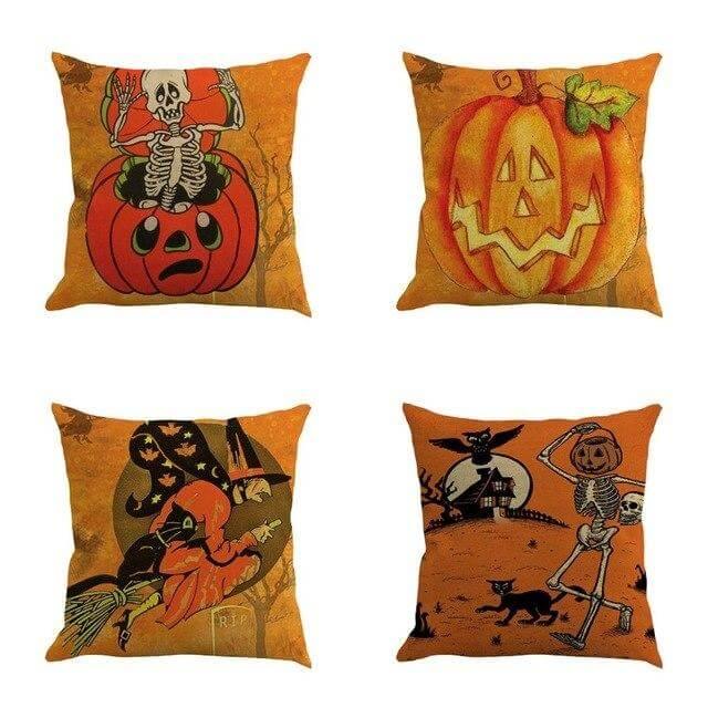 Halloween Pumpkin and Witch Printed Pillow Cases - Image 3