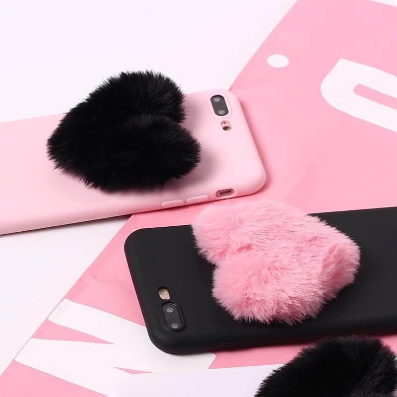 Fluffy Lover Heart Cute Iphone Cases - Image 1