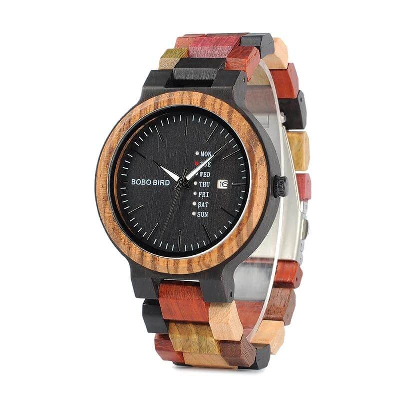 Handmade Wood Colorful Watch - Image 2