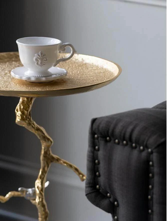 Aluminum Modern Tree Branches Coffee Side Table - Image 2