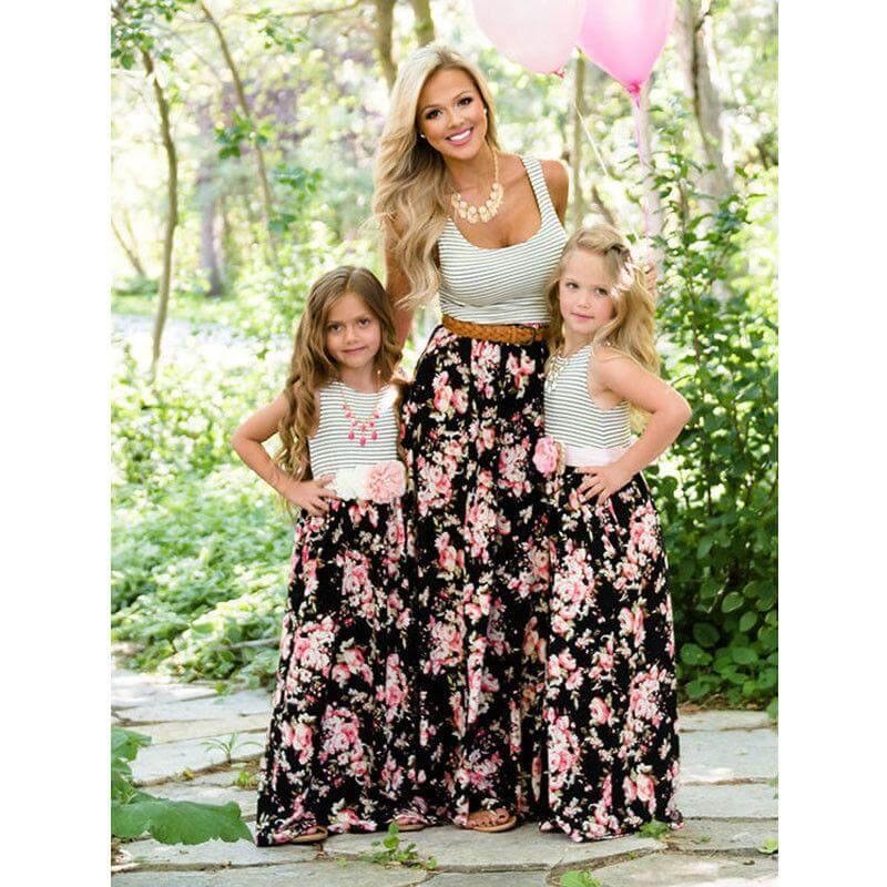 Floral Cute Mom and daughter Sundress Matching outfit - Image 1