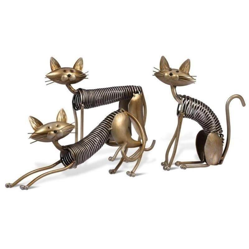 Art Decoration Iron Metal Cat Shaped Handicraft Figure - Image 3