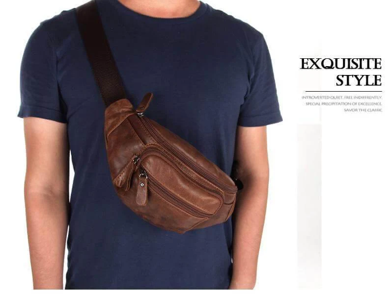 Pure Leather Unisex Fanny Bag - Image 2