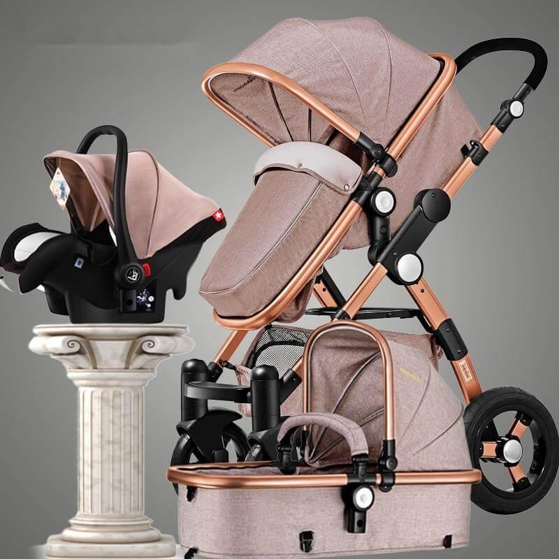 Luxury 3 in 1 Portable Higher Land-scape Carriage Foldable Baby Stroller - Image 1