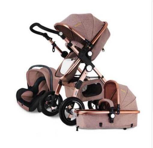 Luxury 3 in 1 Portable Higher Land-scape Carriage Foldable Baby Stroller - Image 3