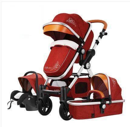 Luxury 3 in 1 Portable Higher Land-scape Carriage Foldable Baby Stroller - Image 2