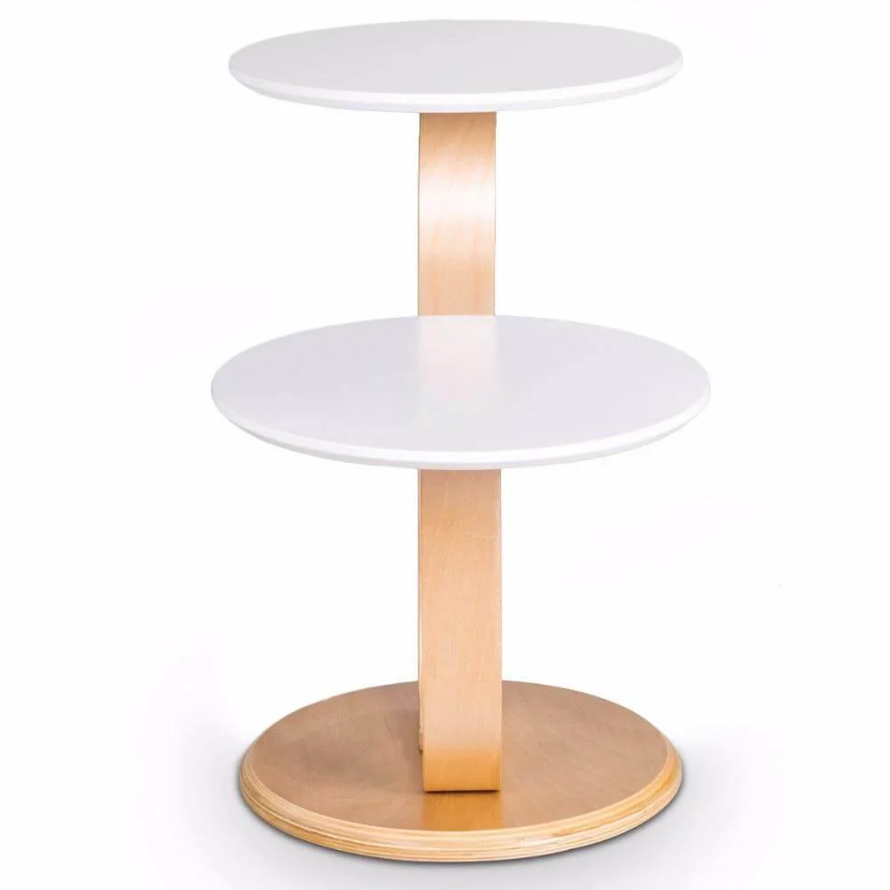 Modern Luxury Bentwood End Accent Table w/Curved Leg - Image 3
