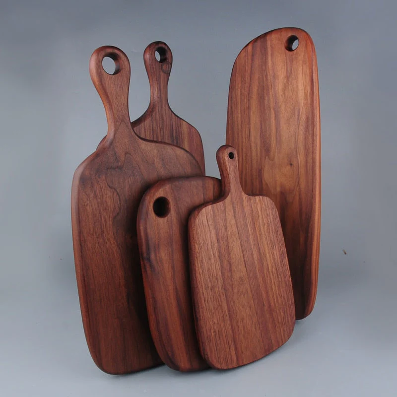 Japanese-style Walnut/Beech special-shaped Solid Wood Cutting Board - Image 2