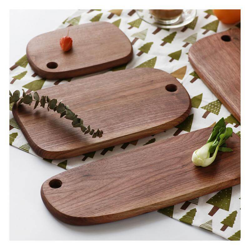 Japanese-style Walnut/Beech special-shaped Solid Wood Cutting Board - Image 1