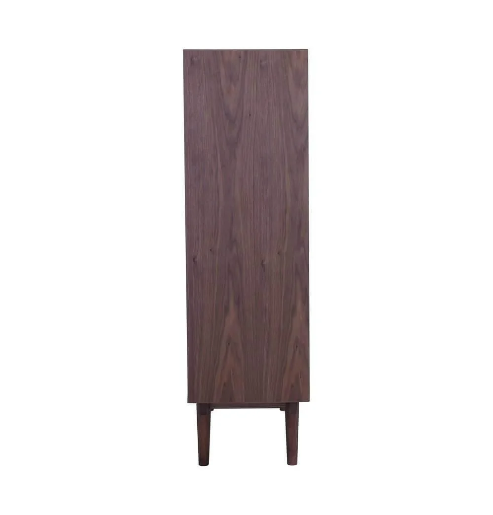 Walnut & Gunmetal Grey Tall Sideboard - Image 2