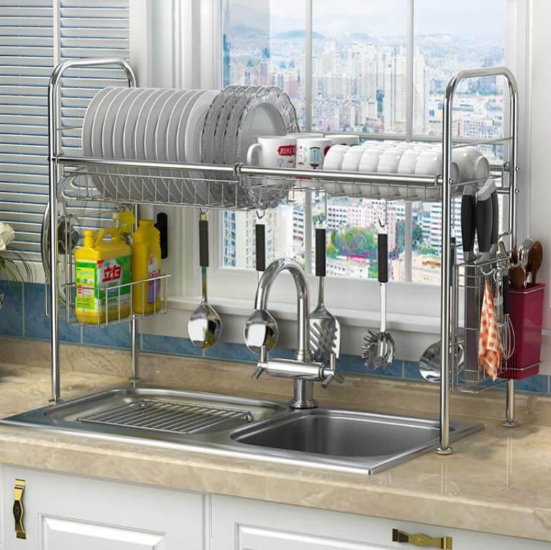 Stainless Steel Dish Rack Organizer - Image 1