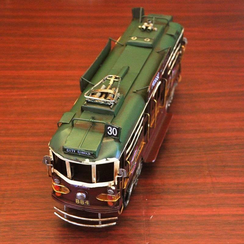 Creative Unique Handmade Vintage Iron Tram Decoration - Image 3