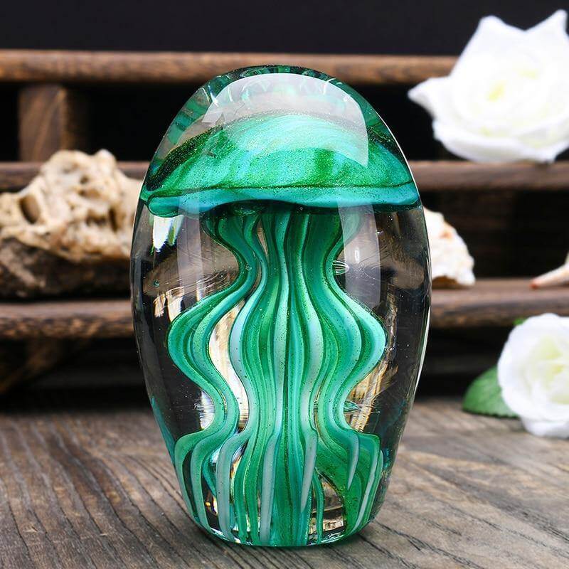 Jellyfish Hand Blown Glass Art Collectible - Image 3