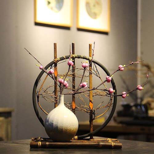 Handmade Bamboo Ceramic Flower Vase - Image 2
