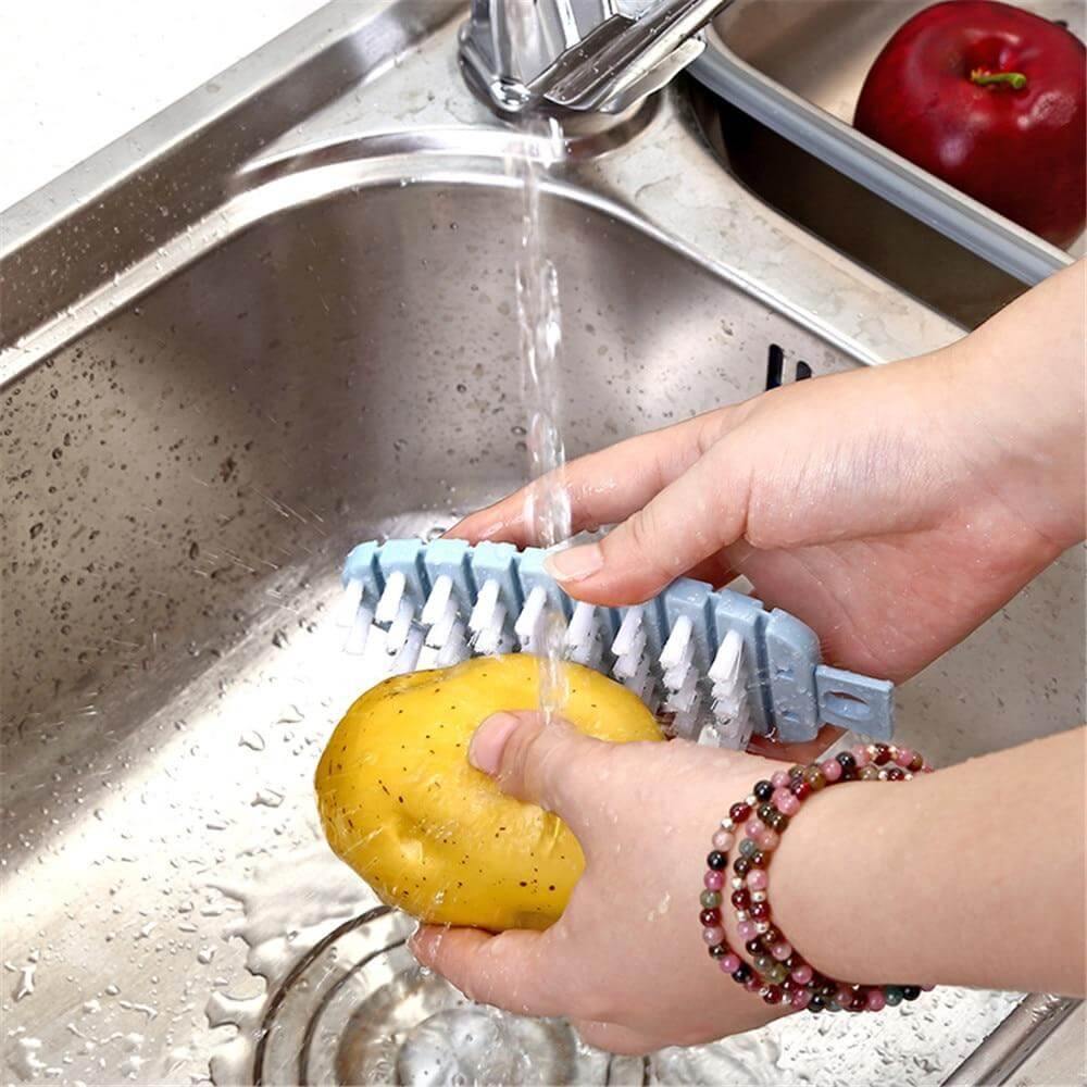 Fruit and Vegetable Washing Sponge Scrubber - Image 2