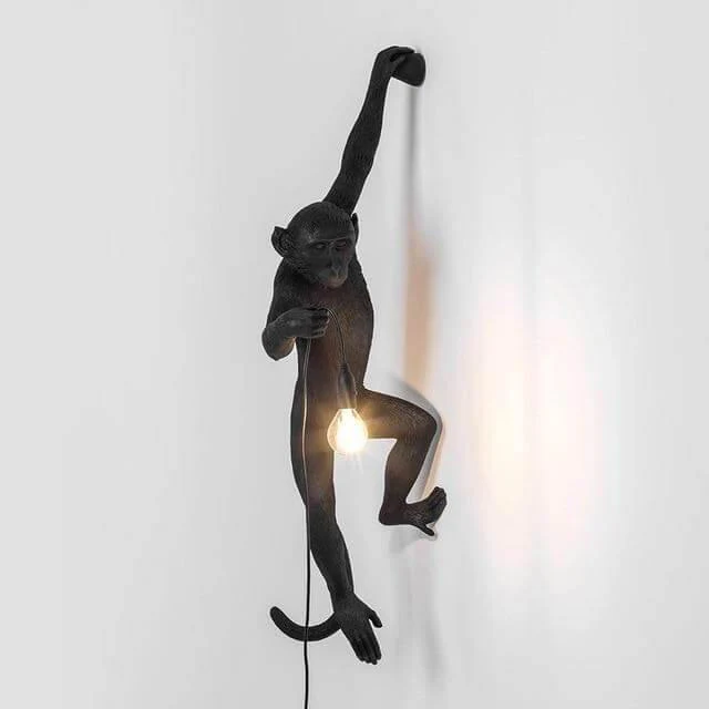 Modern Black Pendant Monkey Lamp - Image 2