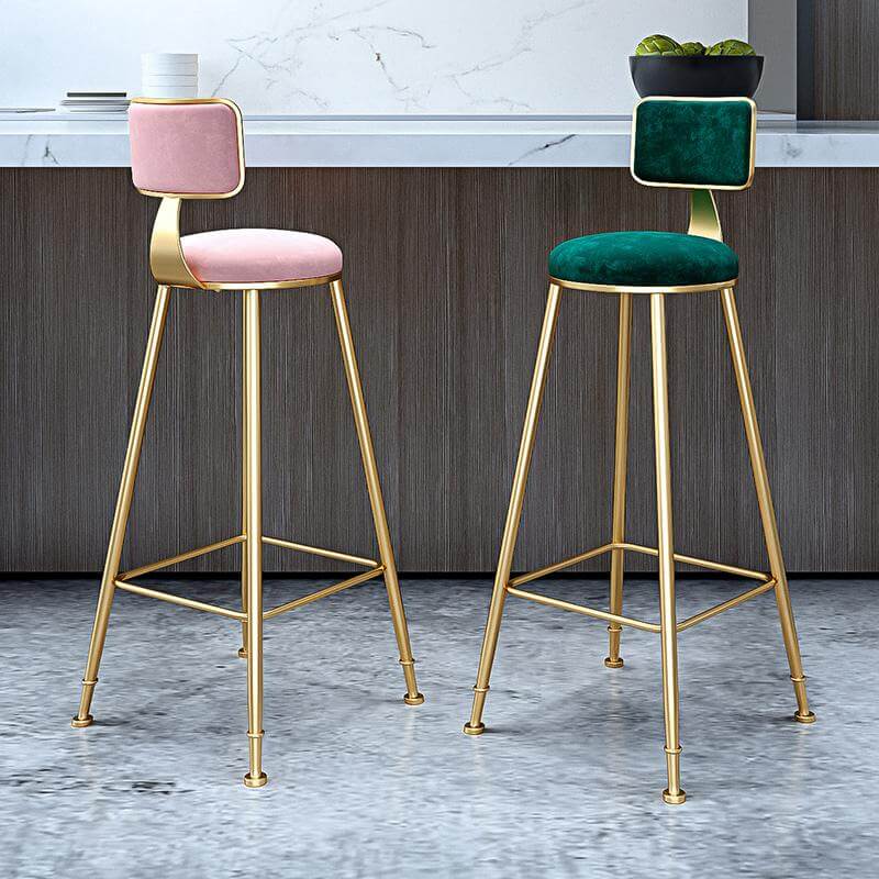Nordic Modern Iron Bar Stool - Image 2