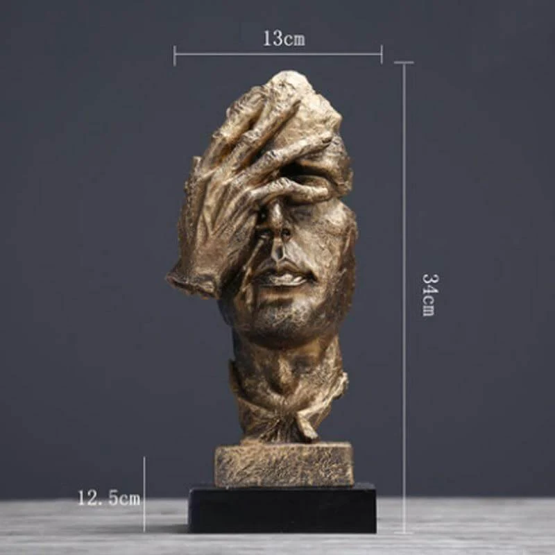 Silence Is Gold Miniature Sculpture - Image 3