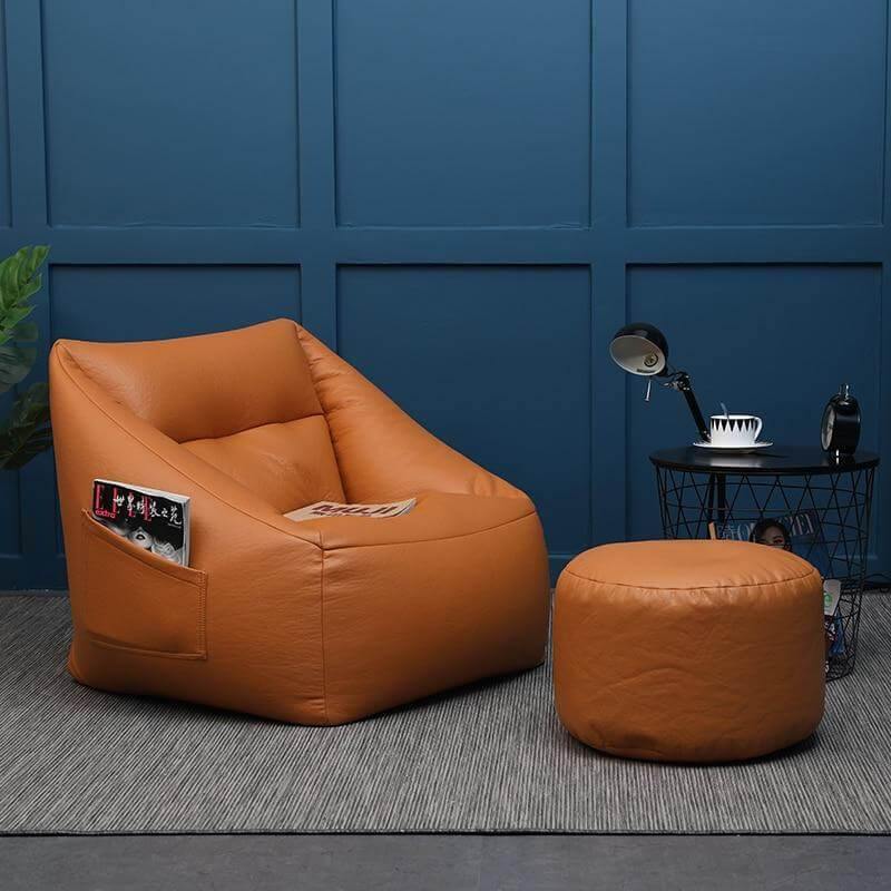 Lazy Sofa Leather Bean Bag - Image 3