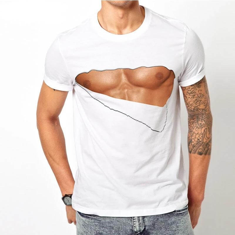 Chest Muscle Hip Hop Tshirt - Image 1