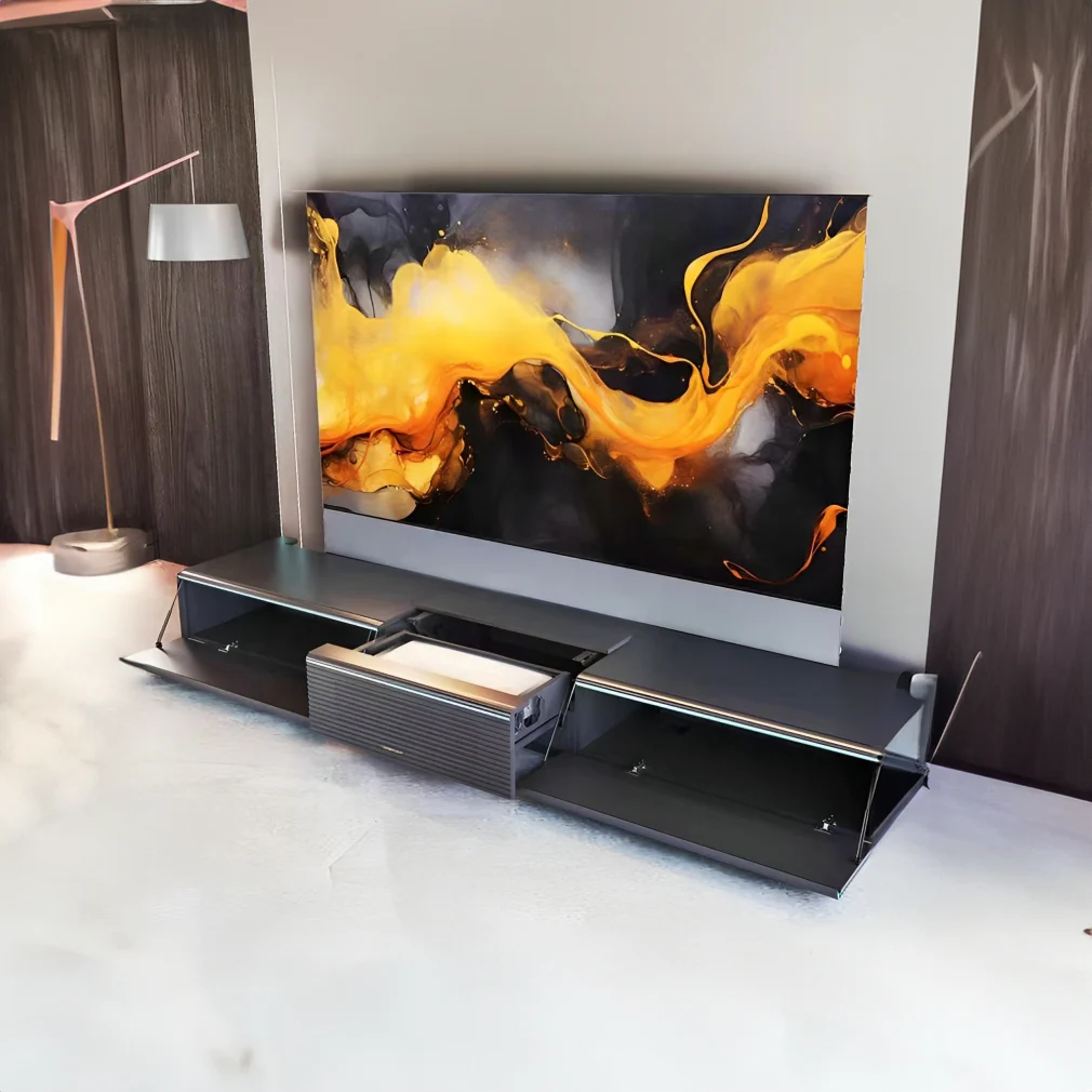 Ultra-Modern Motorized Screen Laser TV Console Cabinet - Image 2