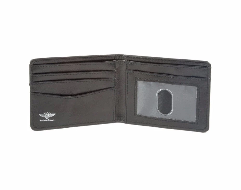 Punisher Marvel Comics White Skull Logo On Black Bi-Fold Wallet - Image 2
